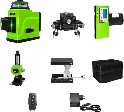 Obrázek produktu pro Laserová vodováha, 12 čar, zelený paprsek, samonivelační, IE12G DC11G BL12