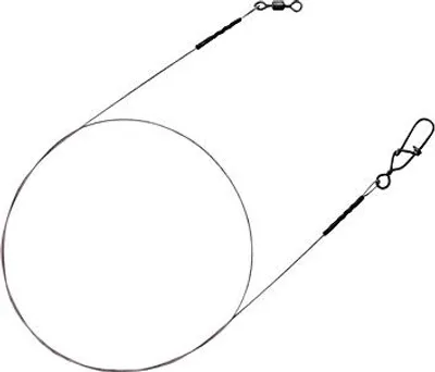 Produktbild von Spro Matt Black Leader 7x7 Wire - 2 Stahlvorfächer, Länge/Durchmesser/Tragkraft:25cm / 0.45mm / 15kg - 33lb