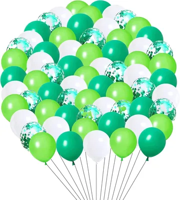 Produktbild von Grosses Set Grüne Luftballons Kindergeburtstag 60 Stk
