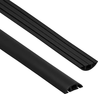 Produktbild von QUEST PVC-Kabelkanäle 10x40mm, 2m halbrund, schwarz