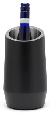 Doppelwandiger Weinkühler, schwarz matt, Edelstahl, 1 Flasche