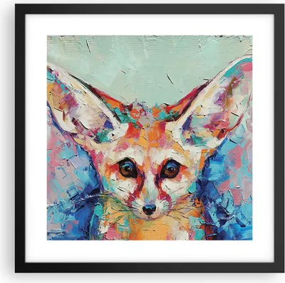 Produktbild von Gerahmtes Poster - Schwarzer Rahmen - Klein November Bunt - 40x40 cm - Wand Bild - Wanddeko - Wandbilder - Kunstposter - Wandposter - Bilderrahmen - Bilder - Kunstdruck - P2BAC40x40-4568