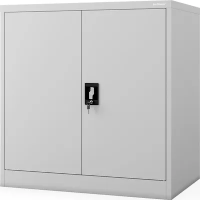 Produktbild von Metallschrank mit Schloss für Büro und Werkstatt BEATA D600 900 x 930 x 600 mm grau