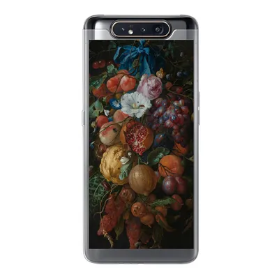 Produktbild von MuchoWow® Handyhülle Schutzhülle Hülle für Samsung Galaxy A80 Früchte und Blumen - Gemälde von Jan Davidsz. de Heem Silikon Softcase Handy Hülle - Schutzdeckel