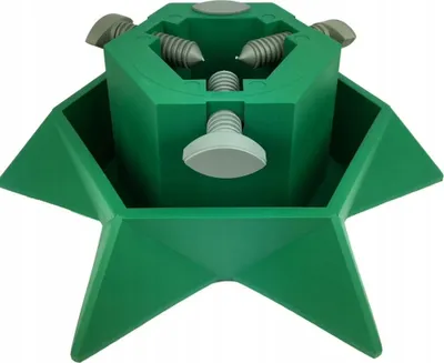 Image de Support pour sapin de Noël étoile verte 39,5 cm