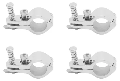 Image de 4 pièces : rail de fixation supérieur réglable en acier inoxydable 316, pour mâchoires coulissantes de 22 mm, adapté aux fixations de tuyaux de 22 mm, pour bateaux et yachts