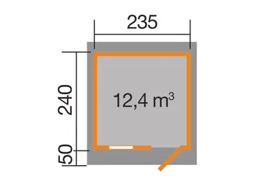 Produktbild von WEKA 170.2424.00.00 Gartenhaus/Blockbohlenhaus Schongau 1 /Einzeltür/Einzelfenster ; Größe: 2 ; Farbgebung: Naturbelassen ; Wandstärke: 28 mm ; Maße (LxBxH): 290 cm x 235 cm x 226 cm ; Seitenwandhöhe: 216 cm