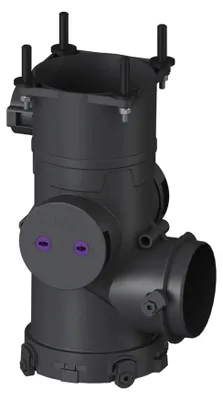 Imagen del producto de Separador de sistemas Kessel CleverLoop L para estaciones de bombeo, 48 mm de PP, color negro, 1 unidad.