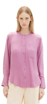 Produktbild von TOM TAILOR Damen Basic Bluse mit Brusttasche