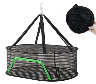 Hängendes Trockennetz, 60 cm, zusammenklappbar, mit Haken, für Kräuter