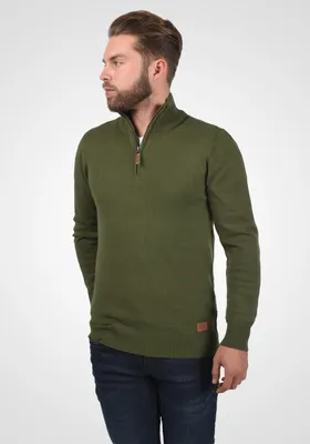 Produktbild von Blend BHRobin Herren Strickpullover Troyer Feinstrick Pullover mit Troyerkragen Rippbündchen Baumwollmischung Regular fit
