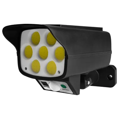 Produktbild von MasterLED Solar-Wandleuchte Kamera-Optik 12W 300lm PIR IP65 Schwarz