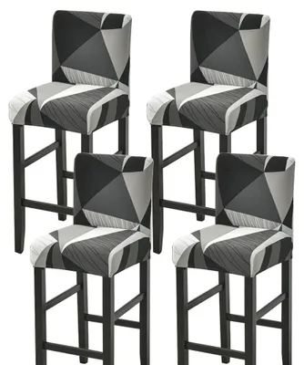 Barhocker Bezüge Stretch 4er-Set, Thekenstuhlbezüge