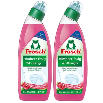 Produktbild von Frosch Himbeer-Essig WC-Reiniger 750 ml - Gegen Kalk und Urinstein (2er Pack)