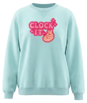 Produktbild von Damen Sweatshirt blau M Rundhalsausschnitt