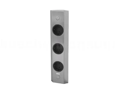Produktbild von Thebo Ecksteckdose 1768106/320 Edelstahl 3-fach ST 3081/320 USB