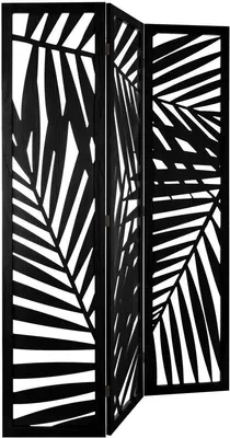 Zdjęcie produktu dla Parawan "Feuille" - drewno - czarny H 170 cm - Atmosphera créateur d'intérieur