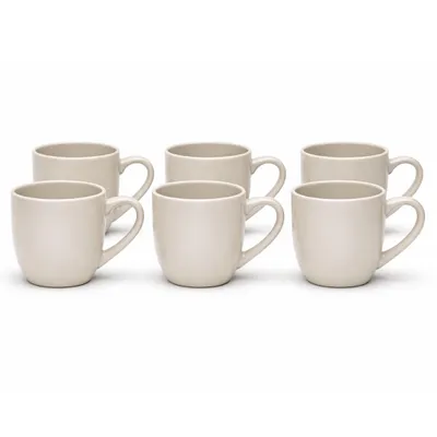 Produktbild von Kaffeebecher Malmö 350 ml taupe 6er-Set Steingut – Van Well – spülmaschinen- & mikrowellengeeignet