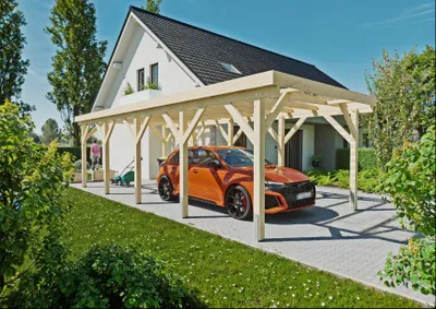 Produktbild von Carport Irvine III 3,44x8,50 m - inklusive hochwertigem Stahltrapez