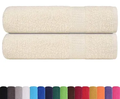 Immagine prodotto di Set di 2 asciugamani, color crema, in cotone