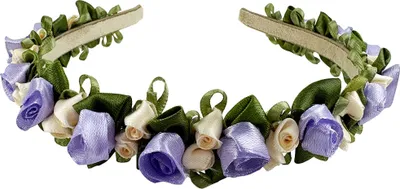 Produktbild von Blumen Haarreif "Rosalie" mit Rosenblüten | Flieder
