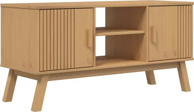 Zdjęcie produktu dla vidaXL Szafka pod telewizor OLDEN Brown 114x43x57 cm lite drewno sosnowe