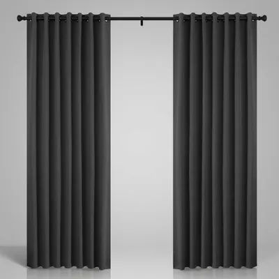 Zdjęcie produktu dla Zasłony Zaciemniające Termiczne 2 Sztuki Eleganckie 225x140 cm Ciemnoszare