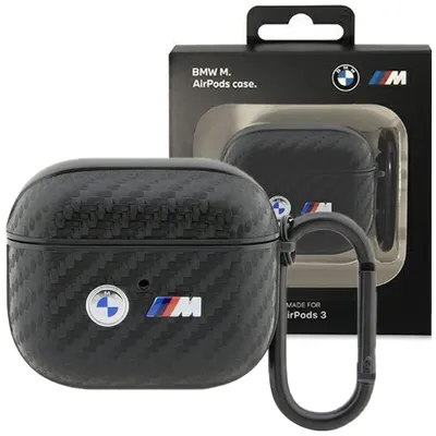 Produktbild von BMW BMA3WMPUCA2 Hülle für AirPods 3, Schwarz, Schwarz, Carbon Double Metal Logo