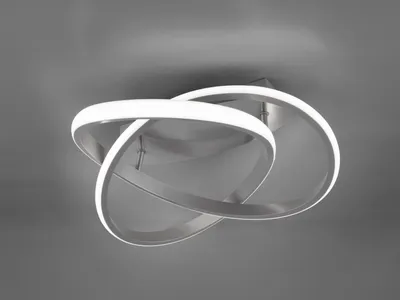 Image de Plafonnier LED COURSE 18 W, 4 000 K, 2 400 lm, métal argenté, dimensions : 18,8 x 45 x 45 cm, IP20, RL