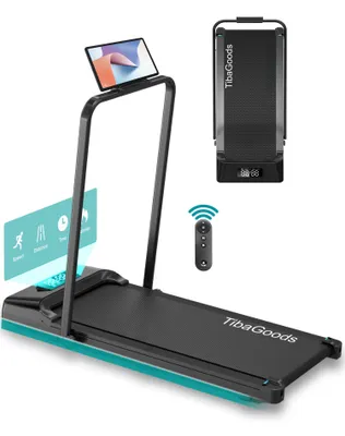 Produktbild von TiBa Laufband für Zuhause klappbar - Walking Pad klappbar [OpenGO Technologie] - Laufpad [max. 120kg, max. 8 km/h] - mit Griff [95x38cm]
