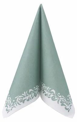 Produktbild von Airlaid Serviette Romantique in Eukalyptus, 40 x 40 cm, 50 Stück - APARTina