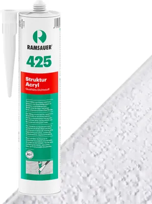 Produktbild von Ramsauer 425 Struktur Acryl 1K Acryl Dichtstoff 310ml Kartusche Körnung fein weiss