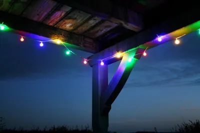 Produktbild von LED Lichterkette 4,80 m Bunte LEDs 24er Partylichterkette Gartenbeleuchtung