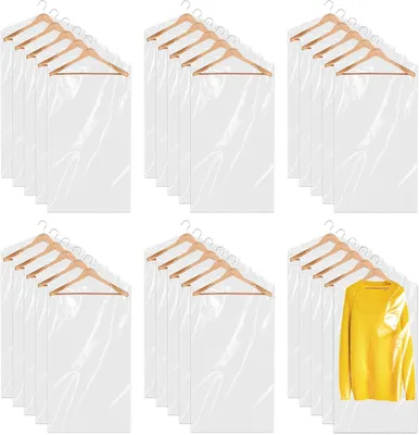 Imagen del producto de Fundas transparentes para ropa, 30 unidades, 60 x 90 cm, para proteger la ropa