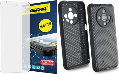 Produktbild von MATTES Hybridglas für HAMMER IRON 6 - 6.56 + Silikon-TPU-Hülle in Schwarz