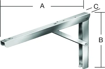 Produktbild von VORMANN Klappträger Multi Line L200xT300mm Stahl, verzinkt