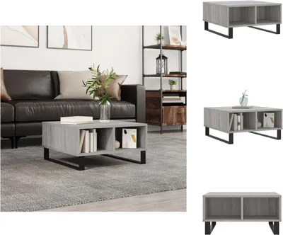 Image de vidaXL Table basse Gris Sonoma 60x60x30 cm Bois composite - Tables basses