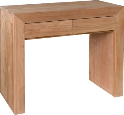 Produktbild von Teako Design Konsolentisch Forsheda Teak Massivholz 90x35x80 cm 2 Schubladen