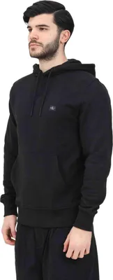 Produktbild von Nachhaltiges Herren-Sweatshirt Schwarz mit Kapuze und Bauchtasche