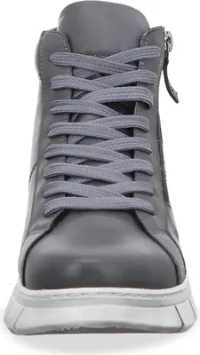 Productafbeelding van Gemini Damen enkellaars, high-top sneaker, leer, rits, model 340240-02, maat: 41 EU, kleur: grijs
