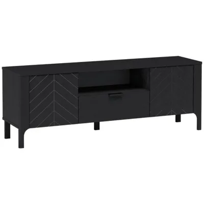 Produktbild von TV-Schrank mit Schublade und Türen LUME MM-5, Schwarz
