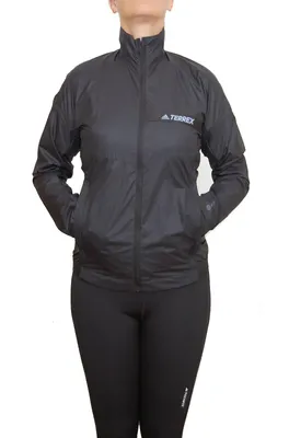 Produktbild von Adidas Damen W Mt Wind Jacke TERREX WINDBREAKER Winddicht Schwarz Joggen Laufen