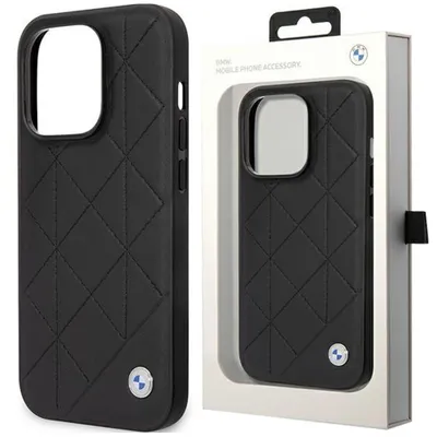 Zdjęcie produktu dla BMW Leather Quilted - Etui iPhone 14 Pro (czarny)