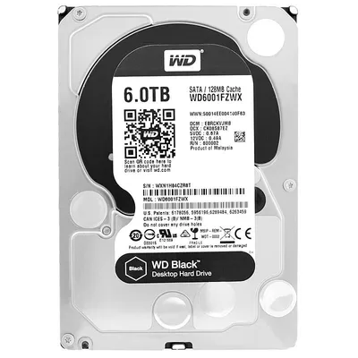 Produktbild von Western Digital BLACK WD6001FZWX 6TB 7200U/min 128MB SATA 6Gb/s 3,5''