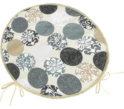 Produktbild von Sitzkissen BERTA rund glatt - Durchmesser 40 cm - Grau