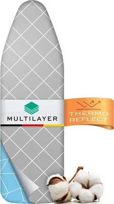 Produktbild von Timbley Bügelbrettbezug – mit Aluminium-Beschichtung, 2 Designs – Square / 120x40cm