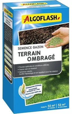 Image de Graines de gazon, ALGOFLASH Naturasol, gazon d'ombre, 800 g