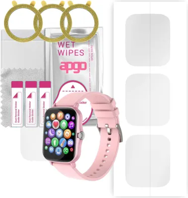 Produktbild von apgo 3 Stück Schutzfolie, klar, kompatibel mit Feifuns Y20 Pro Smartwatch, Hydrogel Displayschutzfolie mit Positionierhilfe, Displayfolie, robust und kratzfest