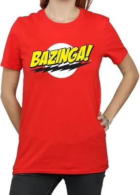 Image de The Big Bang Theory - "Bazinga" T-shirt pour femme BI894 (XXL) (Rouge)