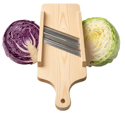 Immagine prodotto di Tagliaverdure per carbone di legna, con 3 lame in acciaio inossidabile e impugnatura ergonomica